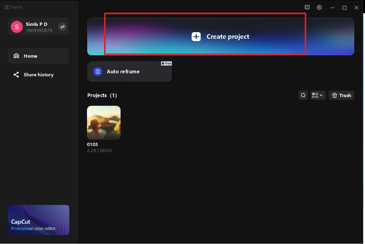 Upload the video
