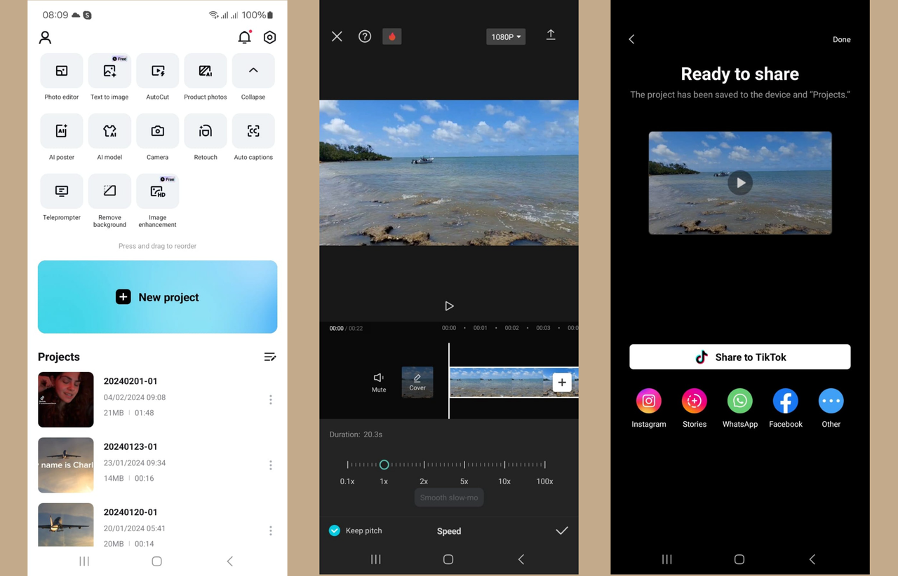 CapCut mobile video editor