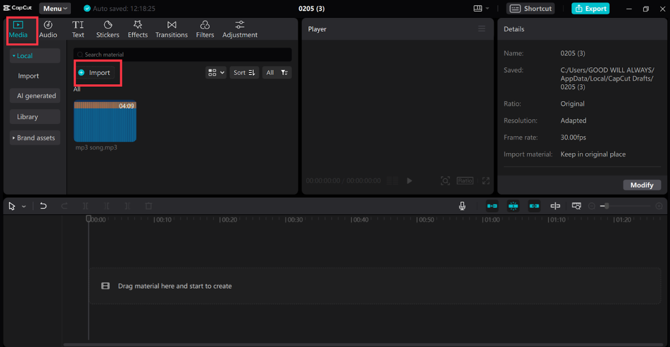 Upload video