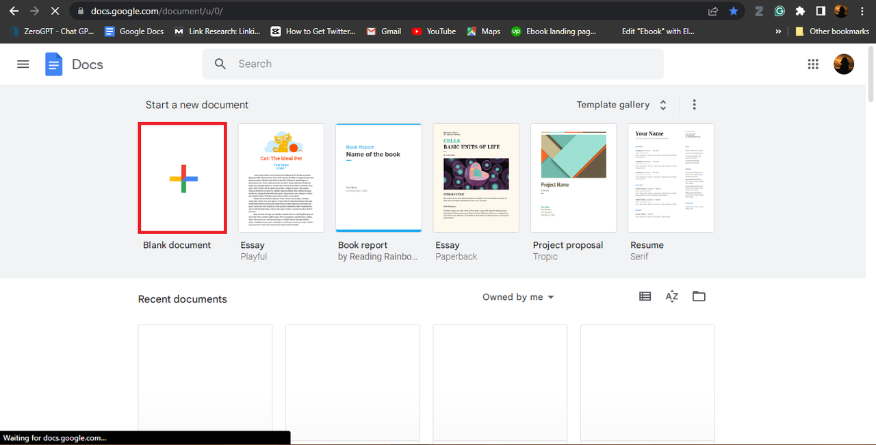 open google docs