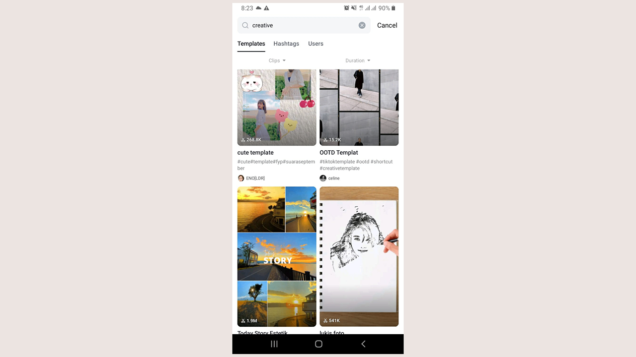 use templates in CapCut best free video editing app