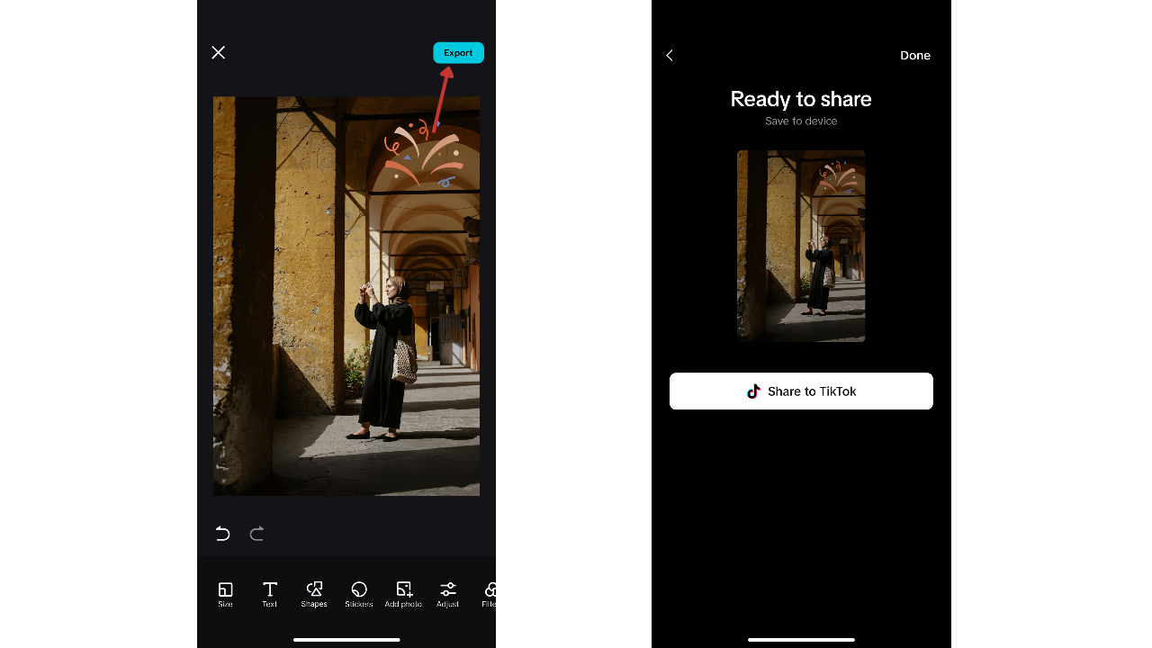 seamless sharing options