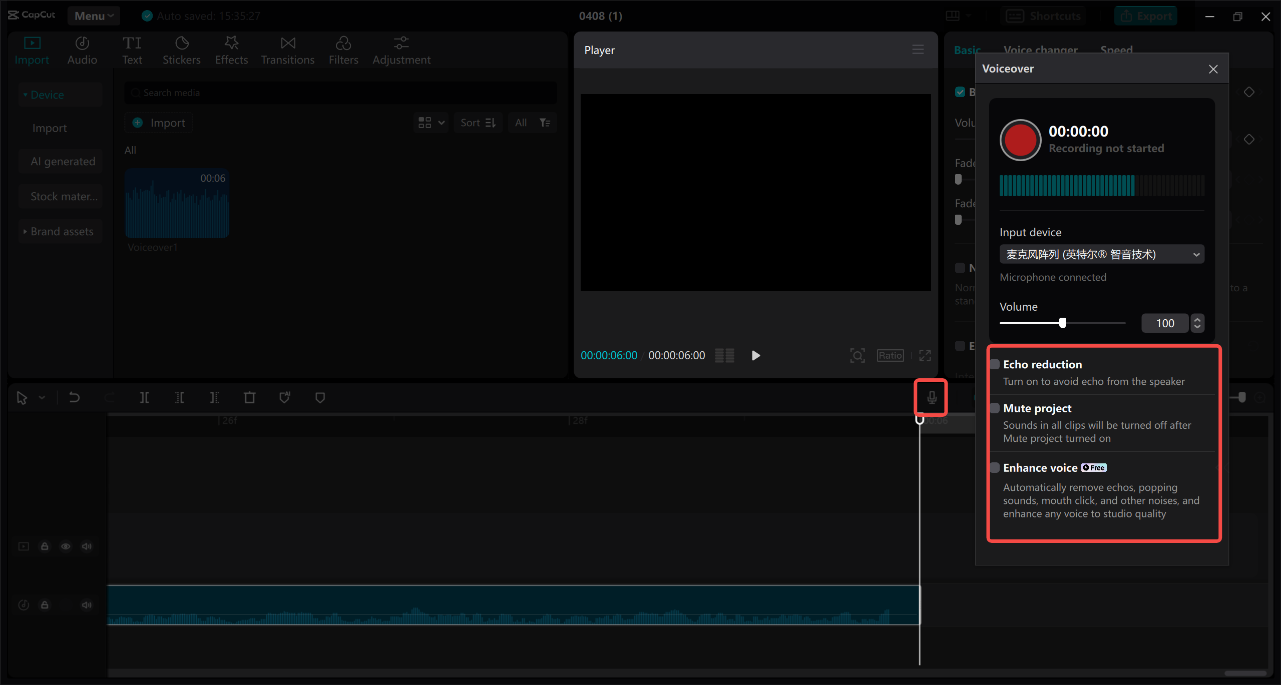 Record audio