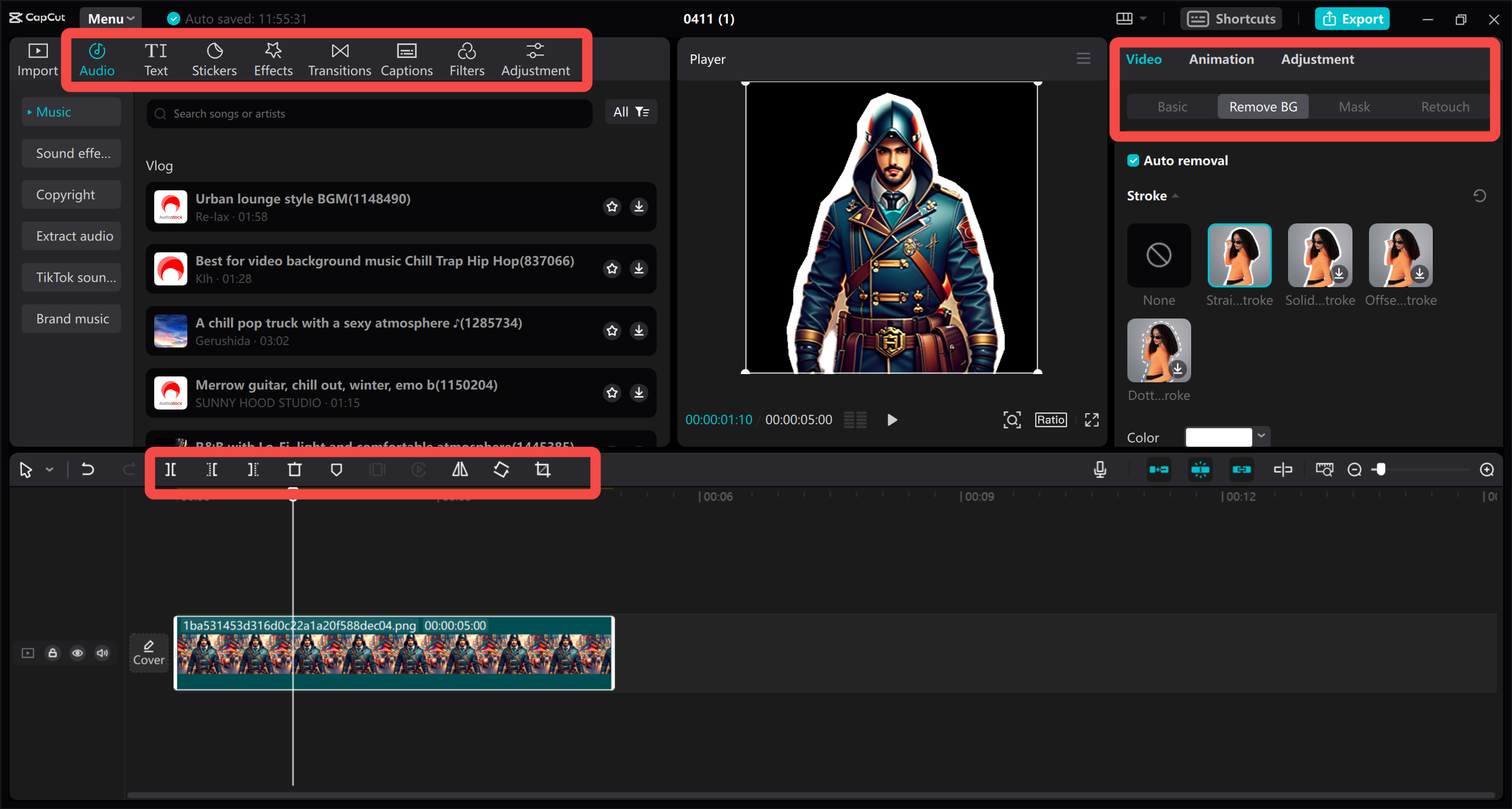 Edit the video