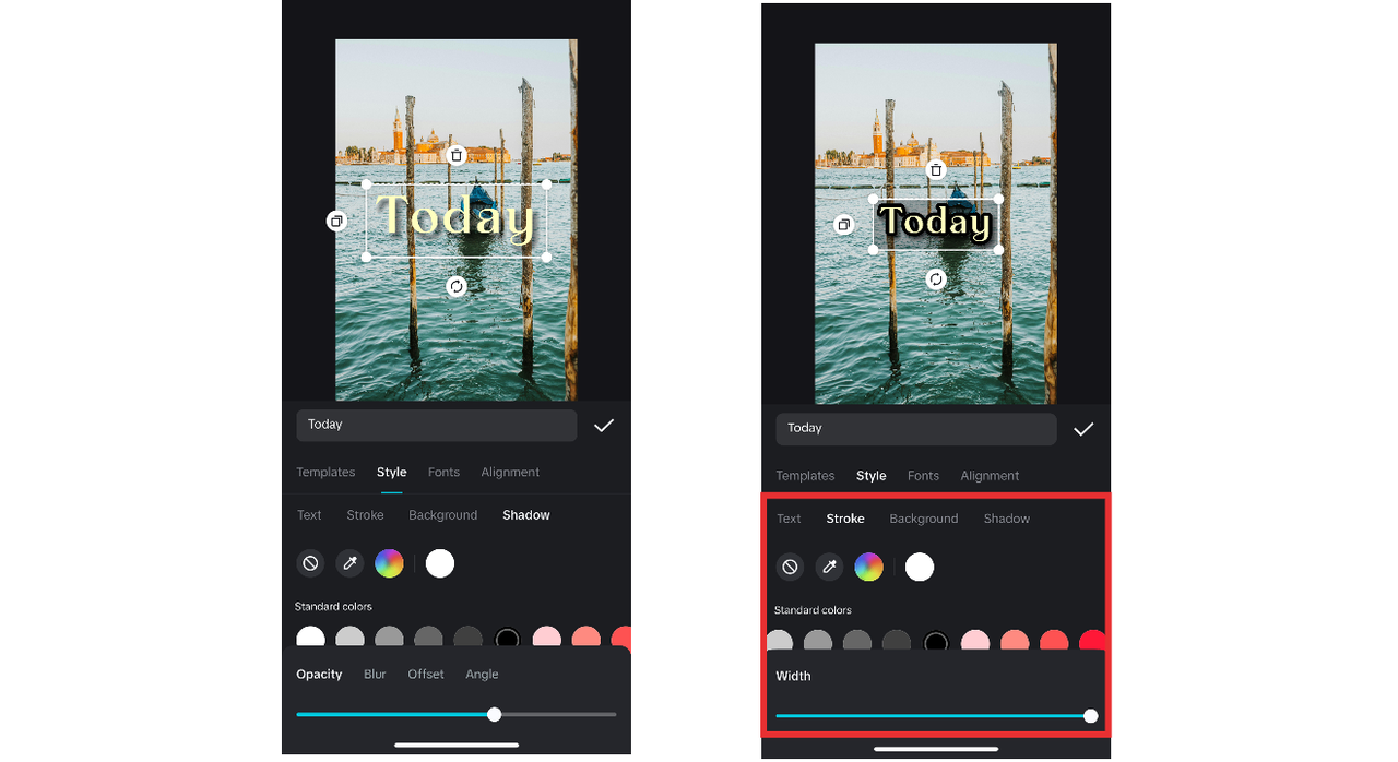 formatting effects