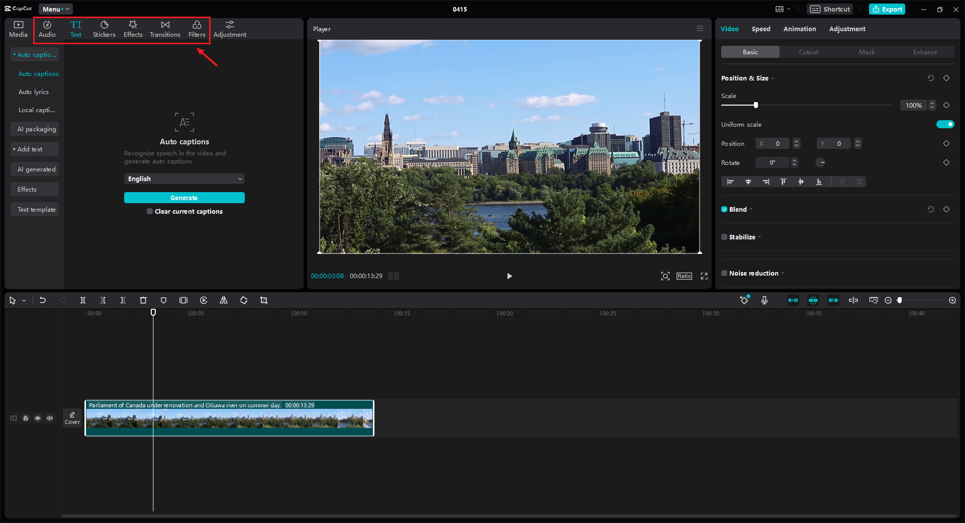 Basic video editing