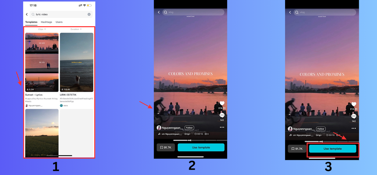 Use a lyric video template