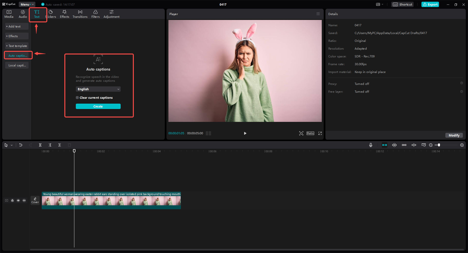 Transcribe your video