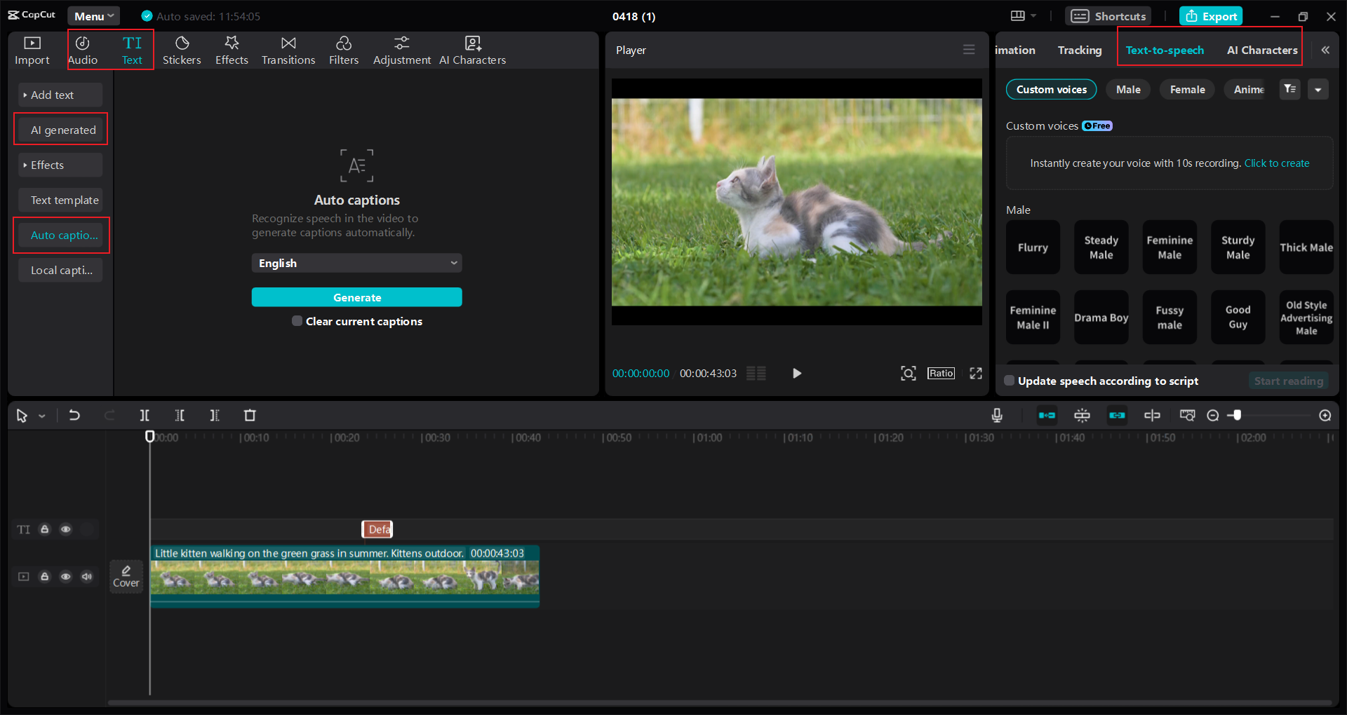 AI-powered tools on CapCut