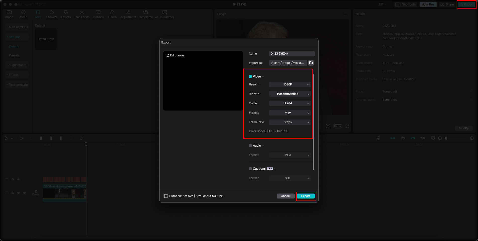 how to export on CapCut