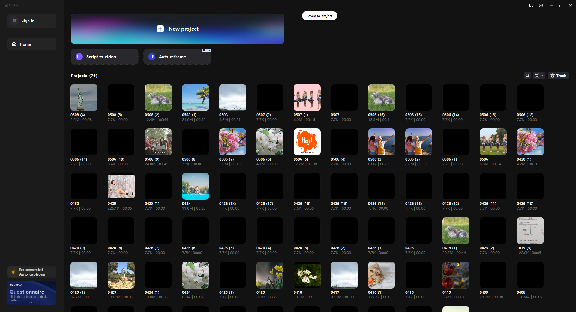 CapCut video editor