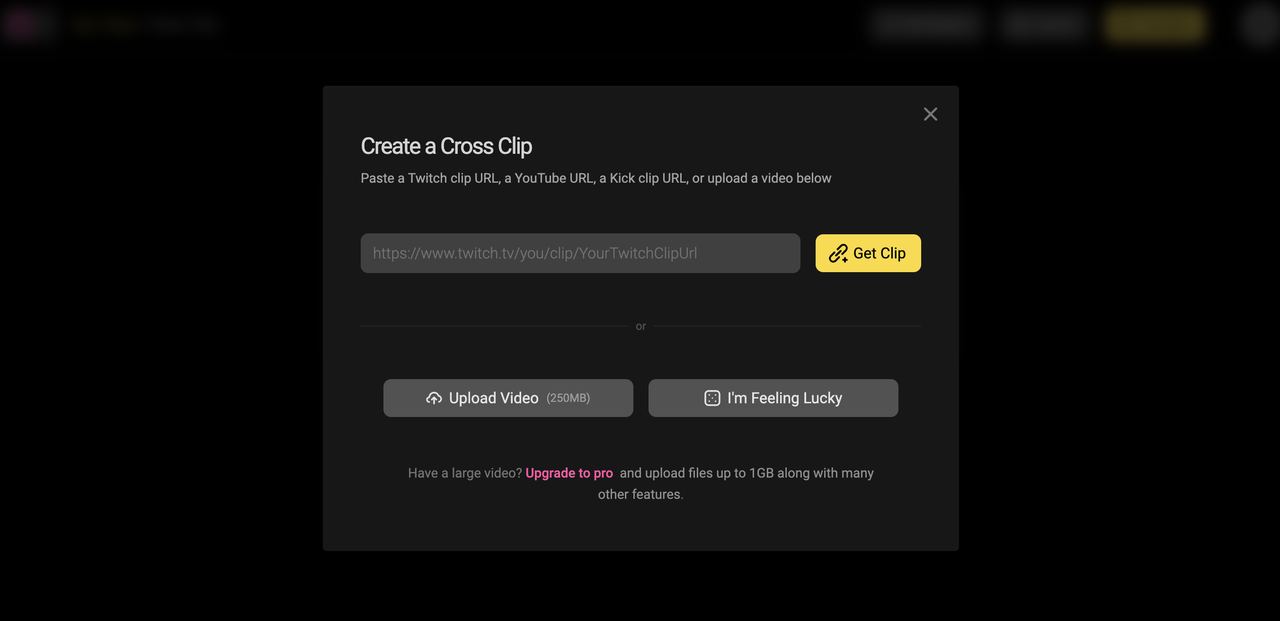 create Cross Clip 