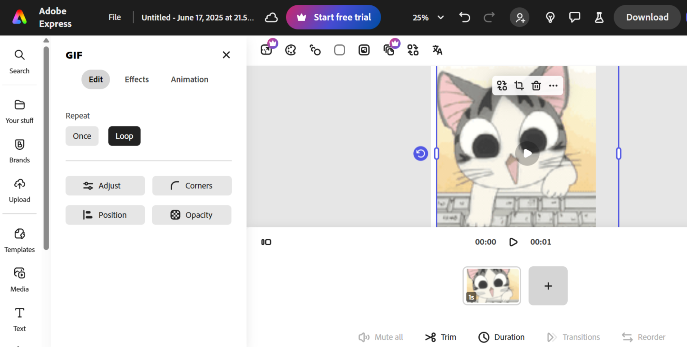 Adobe Express - công cụ đáng tin cậy để xóa nền GIF trực tuyến