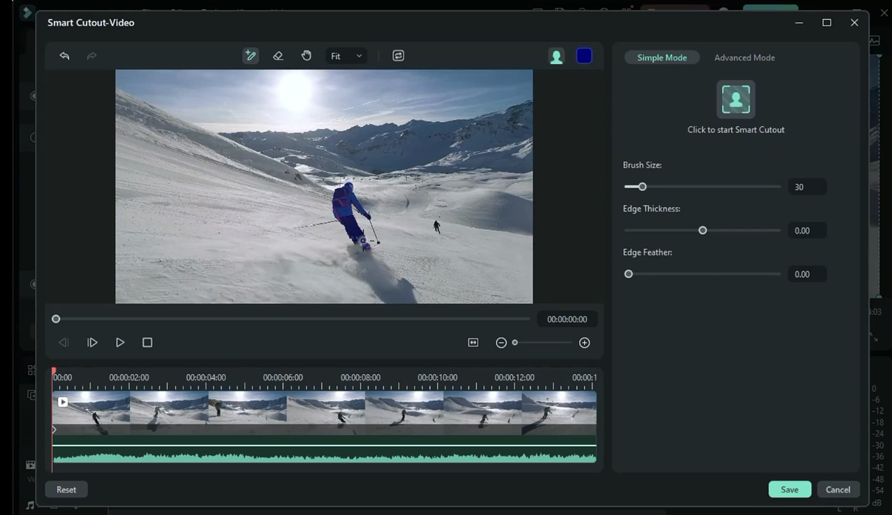 Interface of the Wondershare Filmora - a perfect tool to remove the background of the video