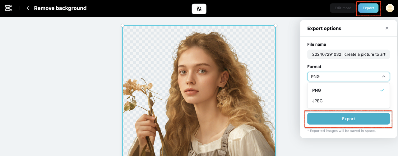 Pippit export photo