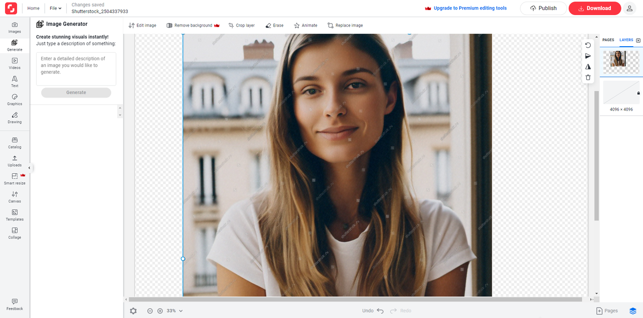 Shutterstock best AI image generator from text