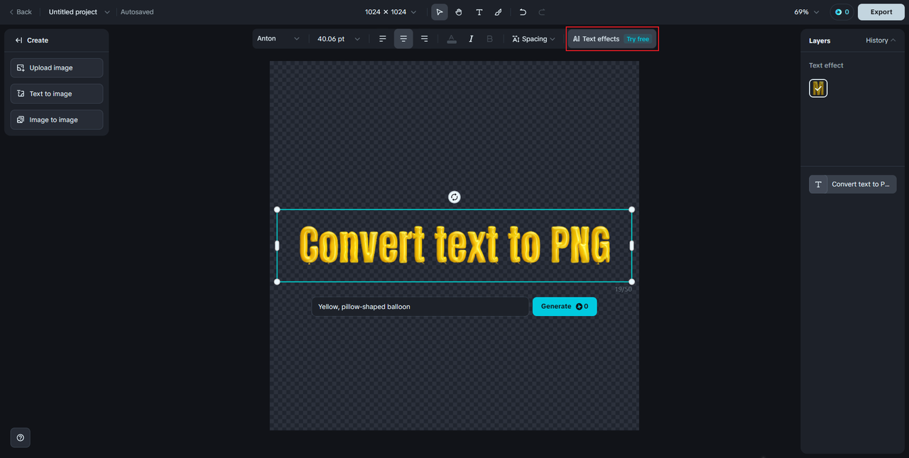 即梦AI text effect