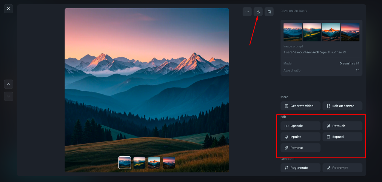 Downloading artwork from 即梦AI 