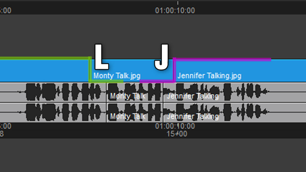 Image showing L cut and J cut editing