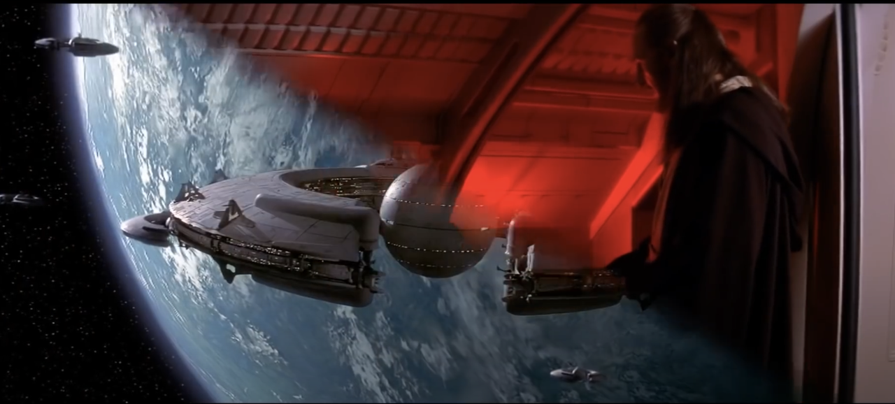 Example of video wipe transition in The Empire Strikes Back (1980)