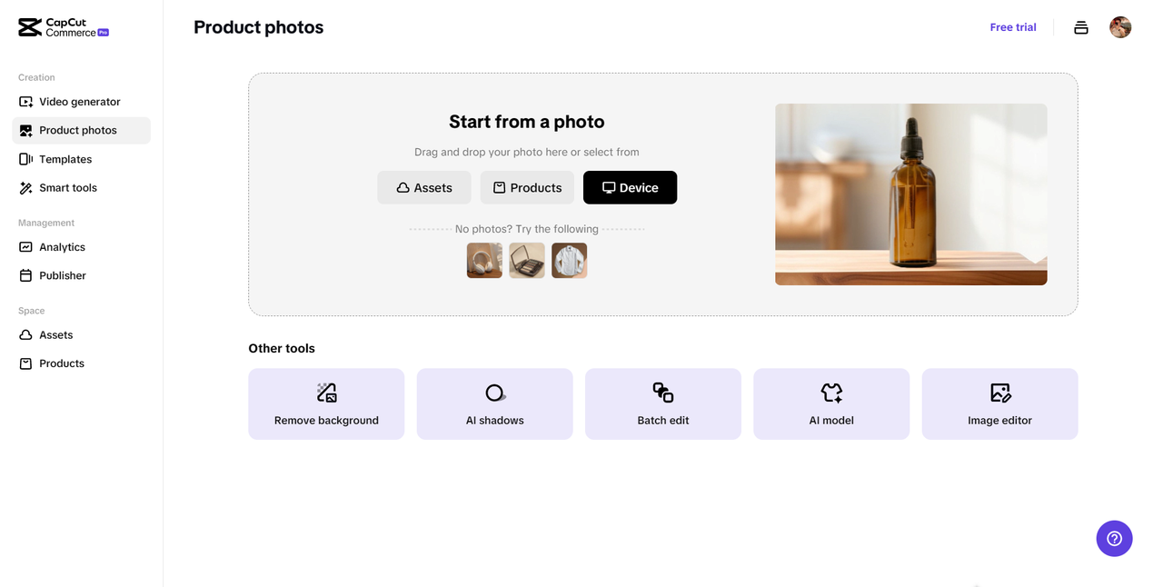 Pippit interface