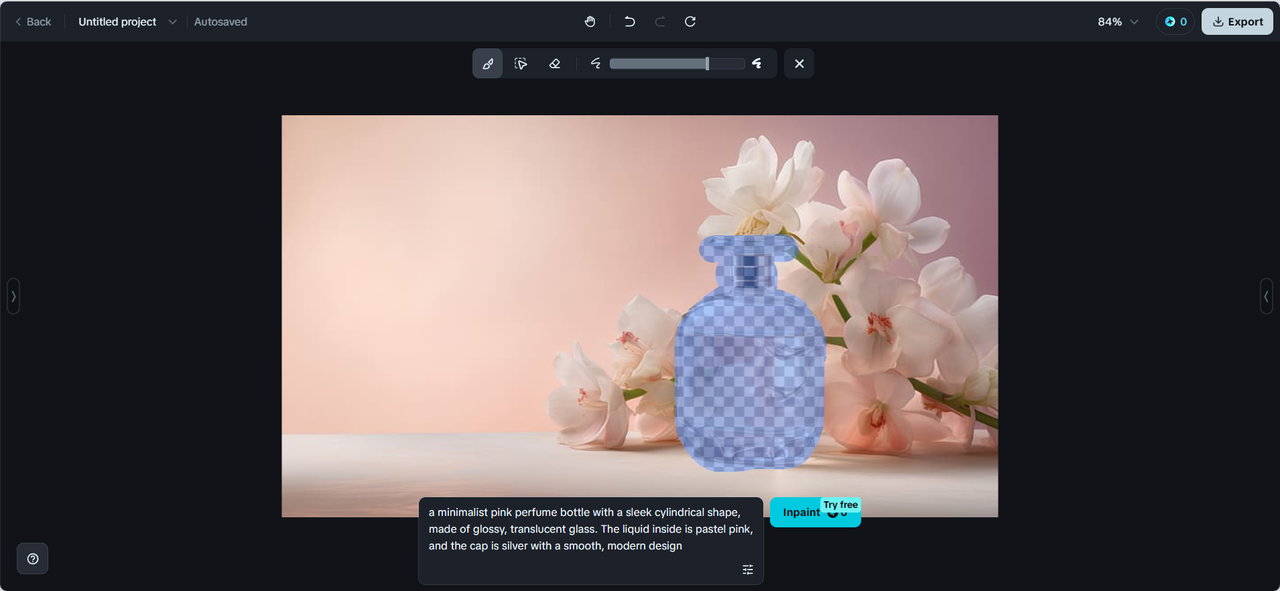 Inpaint your design