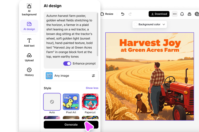 Create a farming image