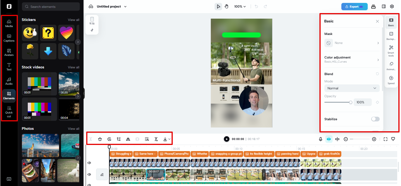 Pippit video editor