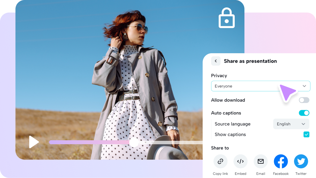 Share videos on CapCut with the people you choose.