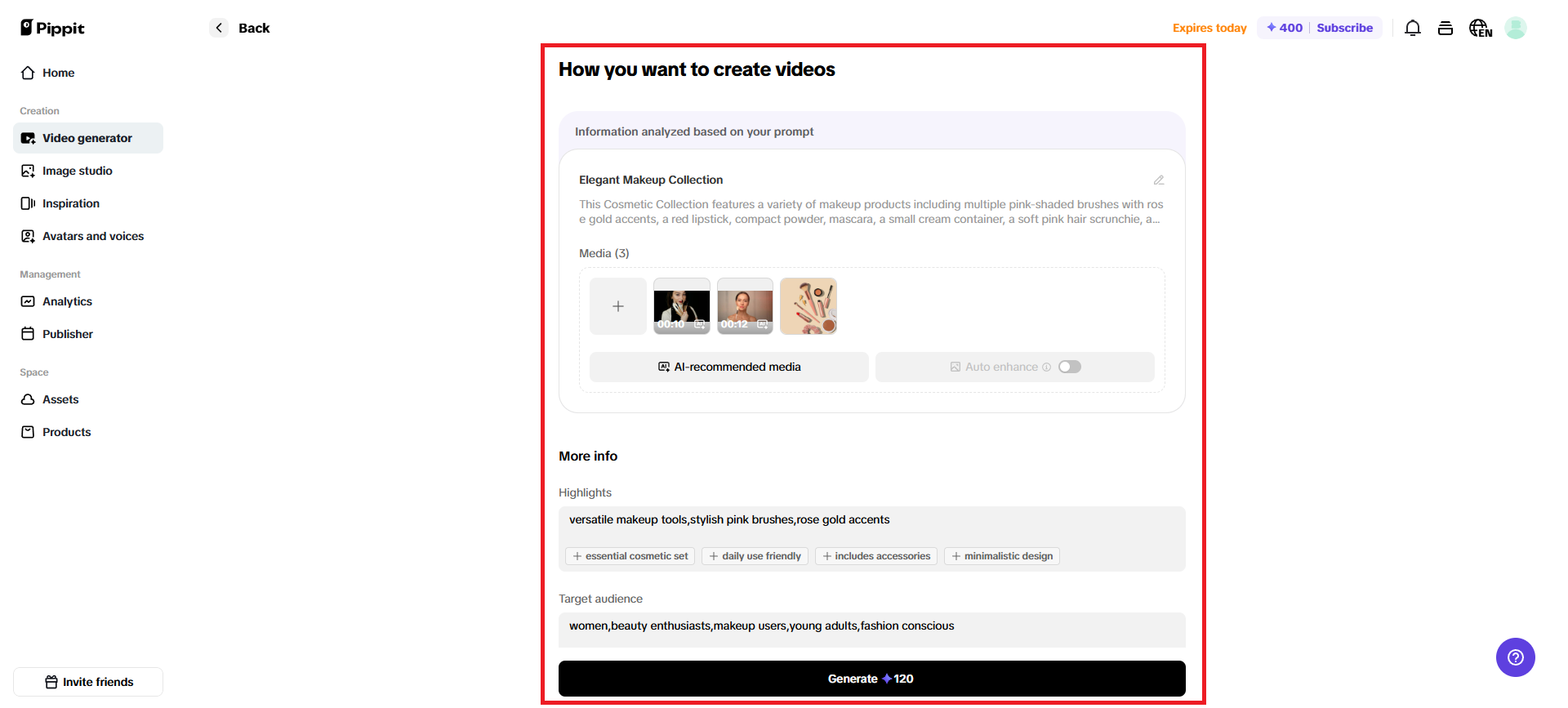 Generate your ad