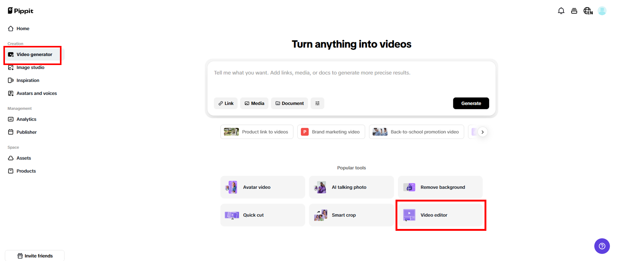 Upload your photos or clips