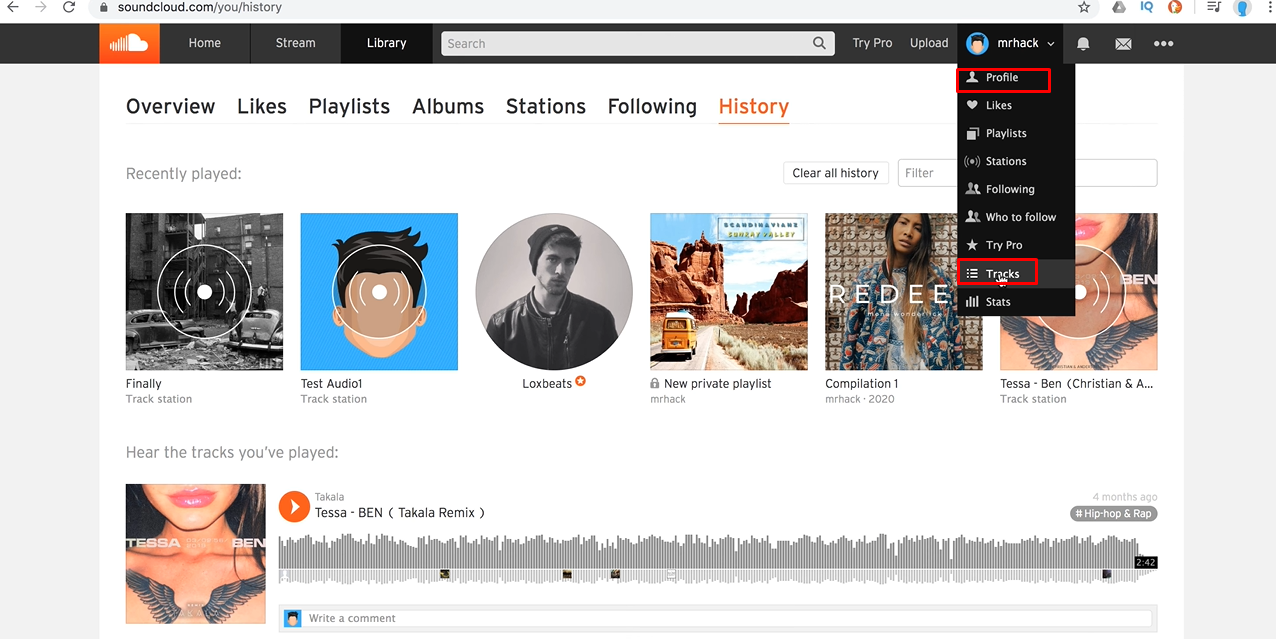 Log into your SoundCloud account to access Replay stats