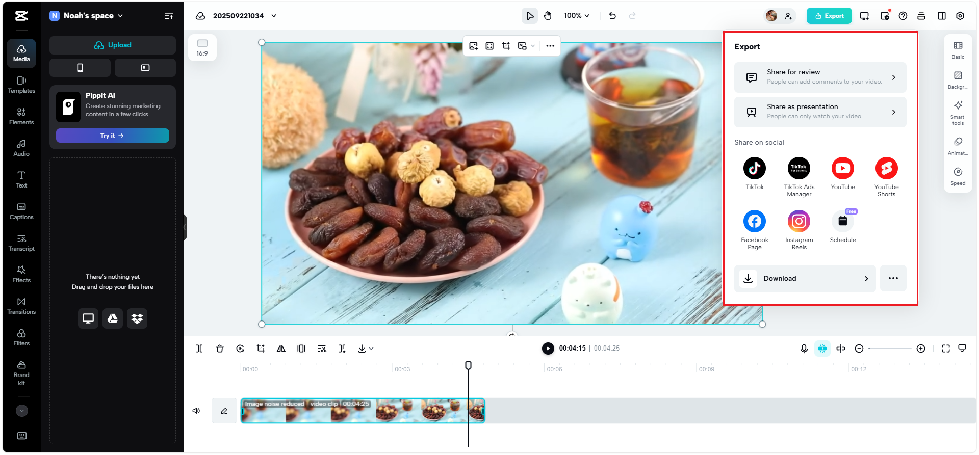 Export your video