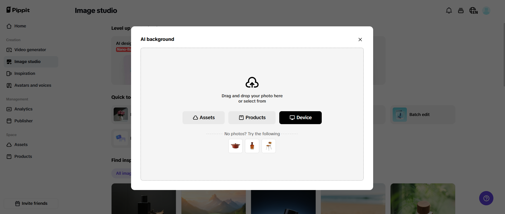 Crear fondo con inteligencia artificial