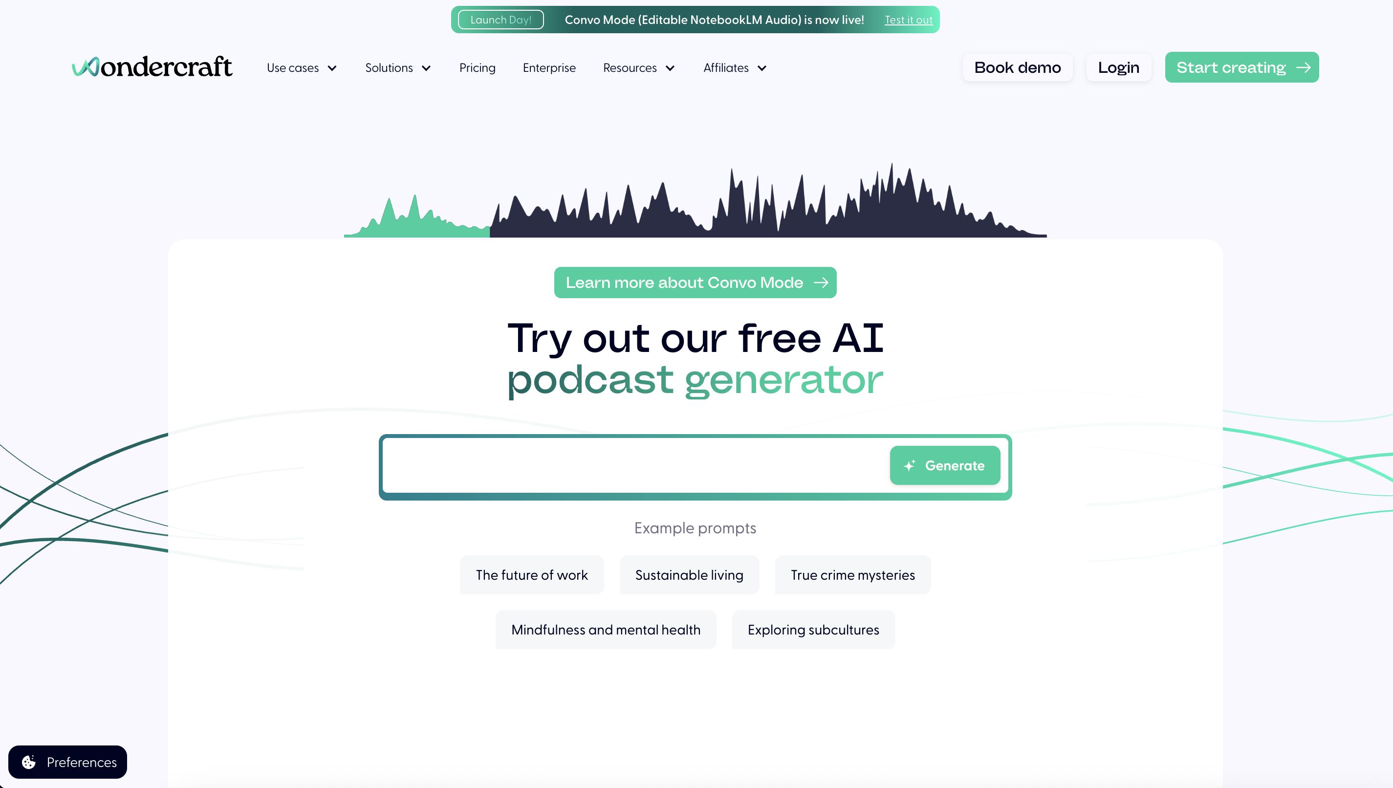 Wondercraft AI creatore di podcast