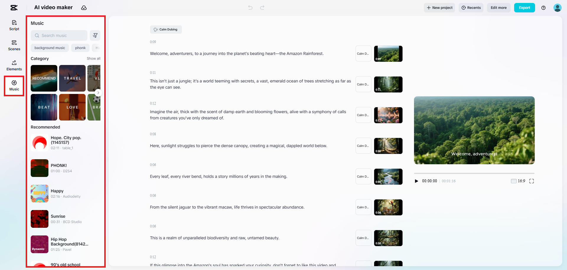 Add music to your video