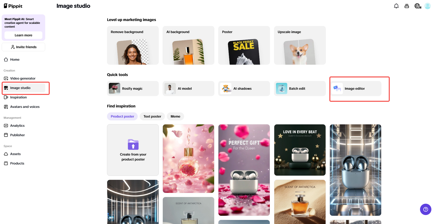 Use o editor de imagens e personalize seu rótulo.