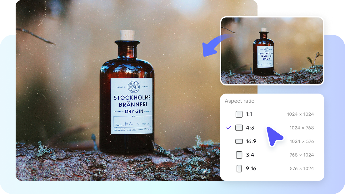 Photo cropping in image editor