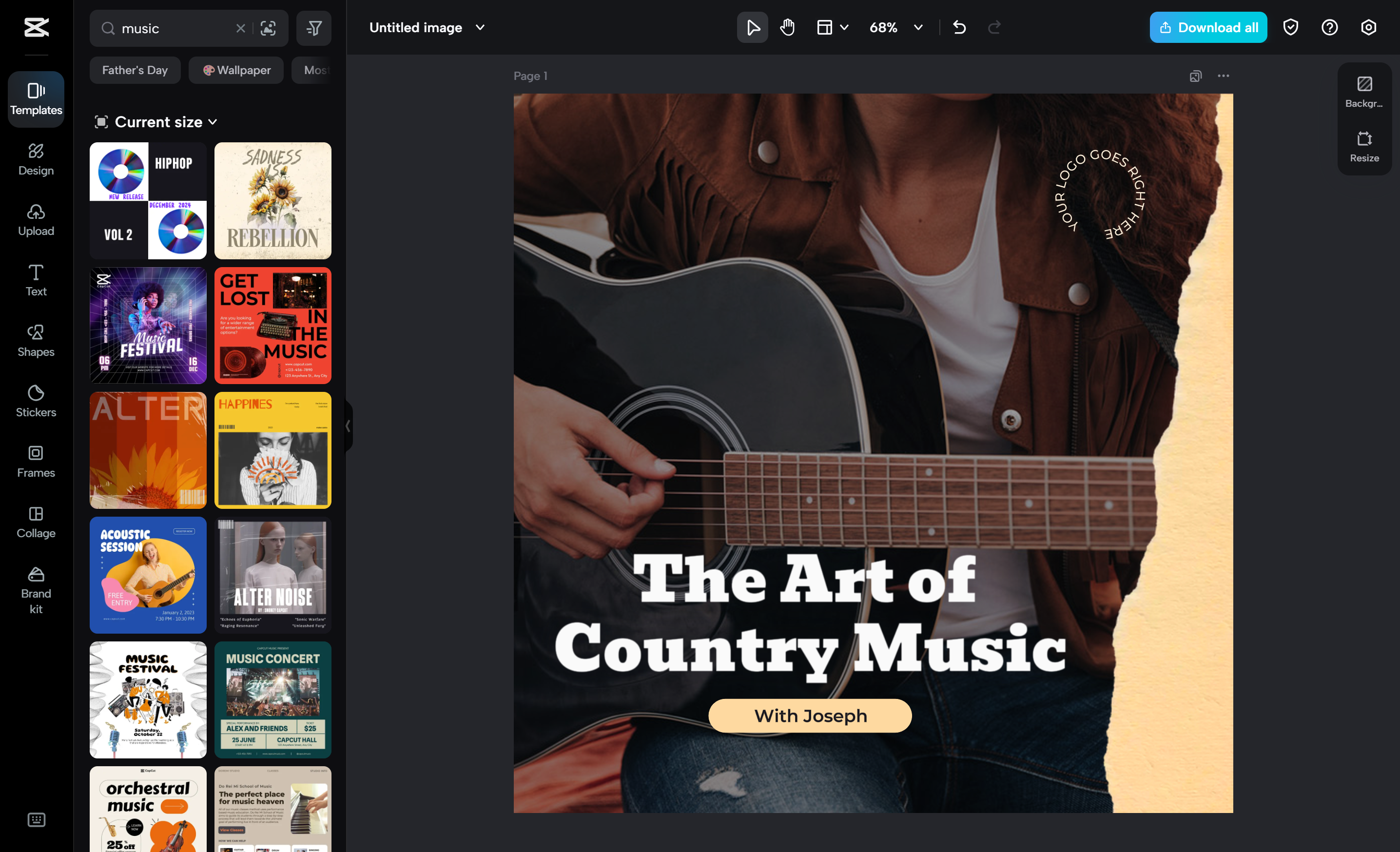 Interface of the CapCut desktop video editor - the best tool to make attractive Instagram posts