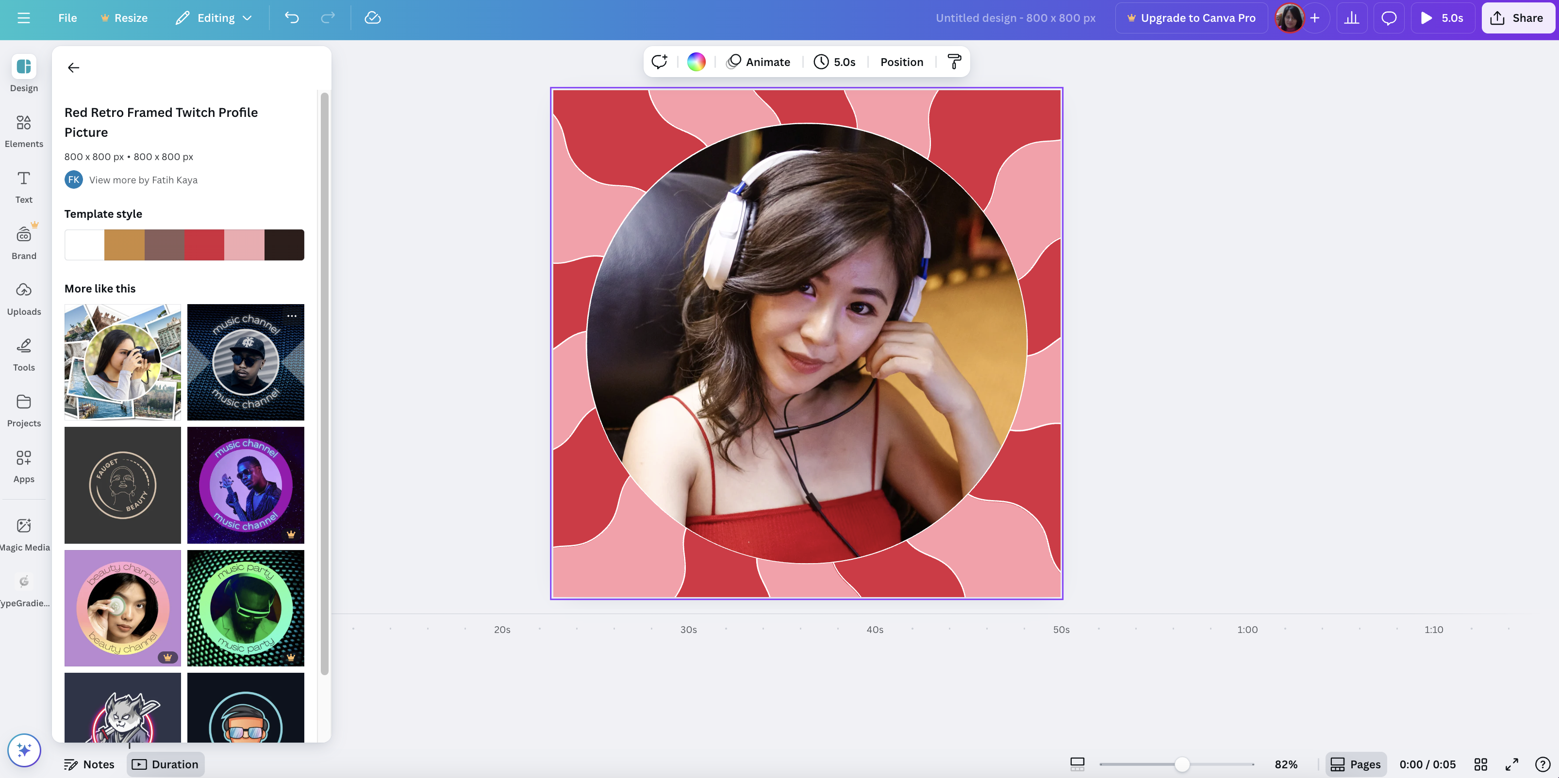 Trabalhos Canva profile photo maker:
