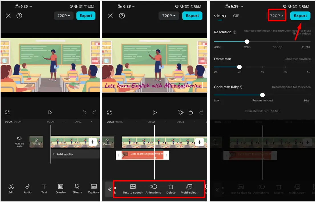 Applying keyframes and effects in CapCut mobile app.