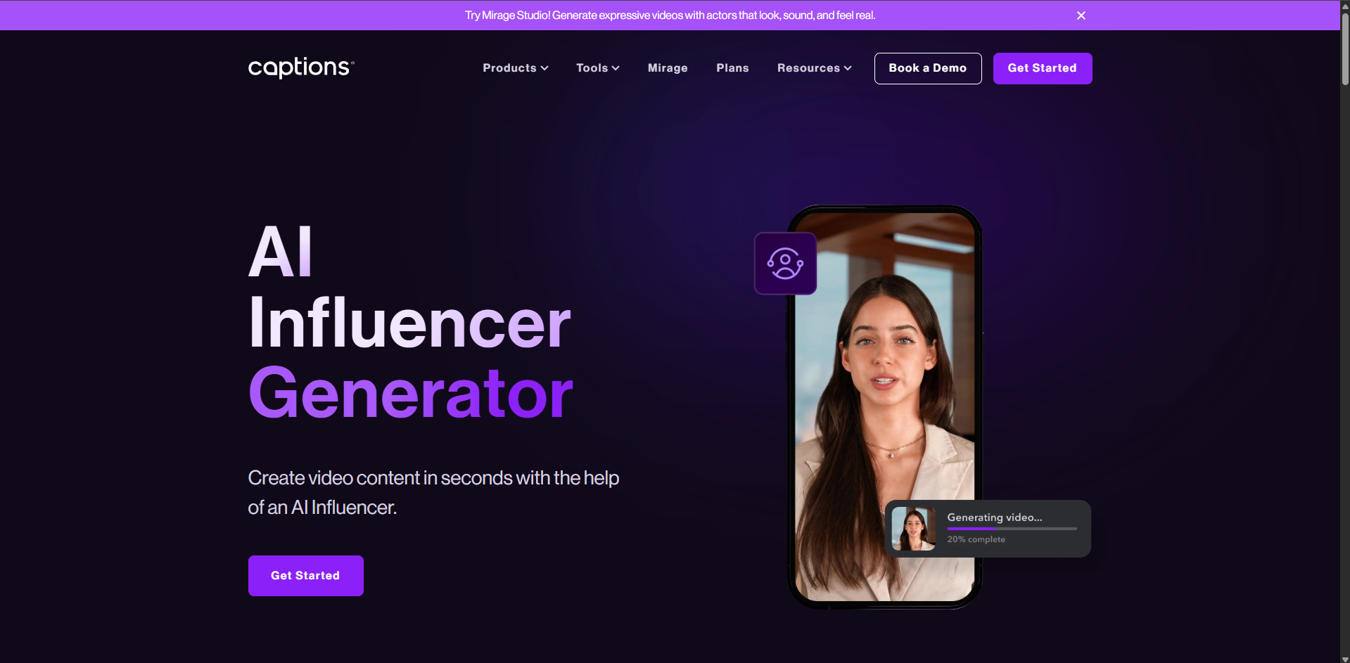 Interface de legendas IA - a melhor maneira de fazer IA influenciadores