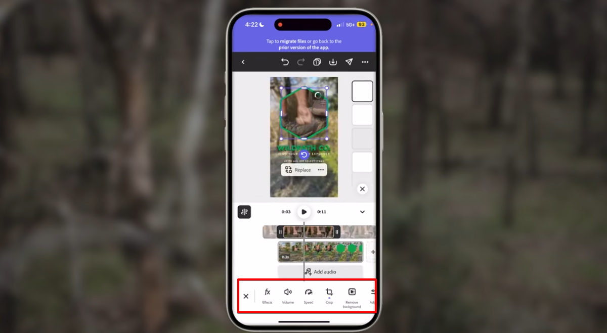 Adobe Express mobile video maker