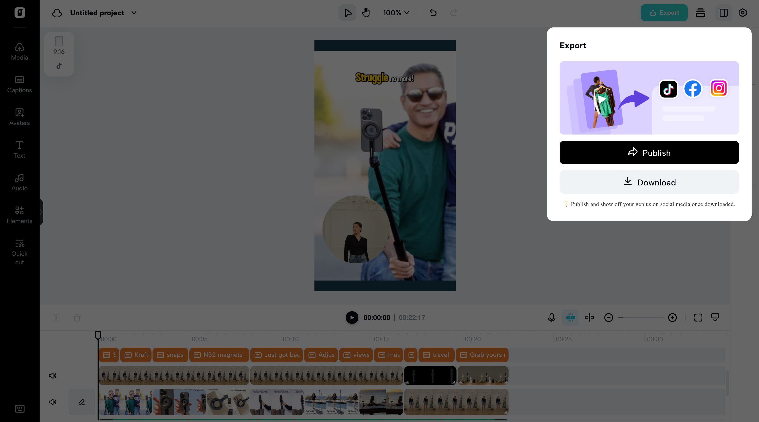 Export your video