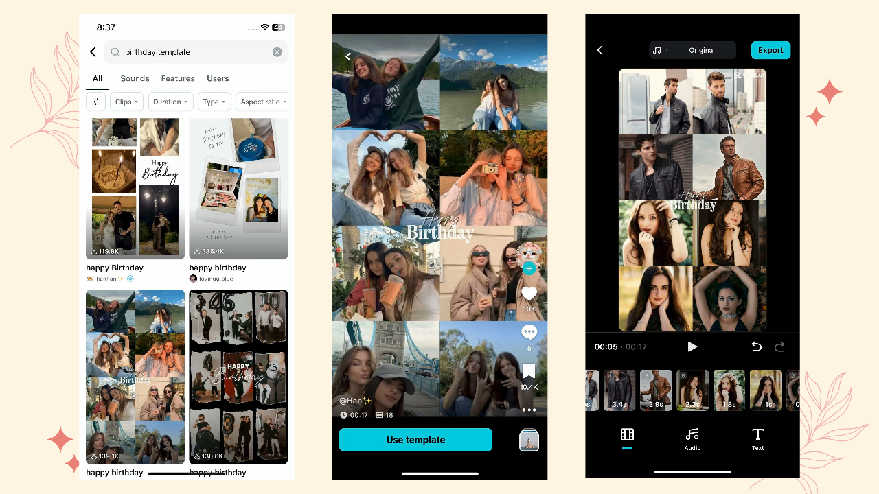 CapCut App birthday video maker