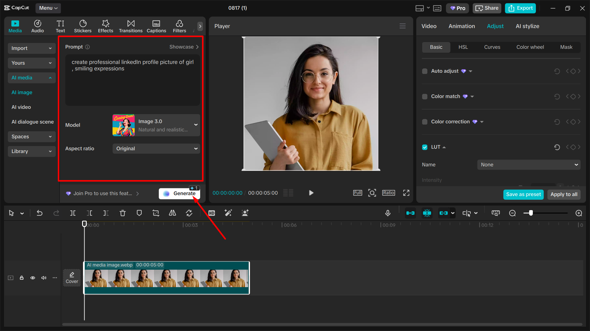 Generate an Image and customize it further