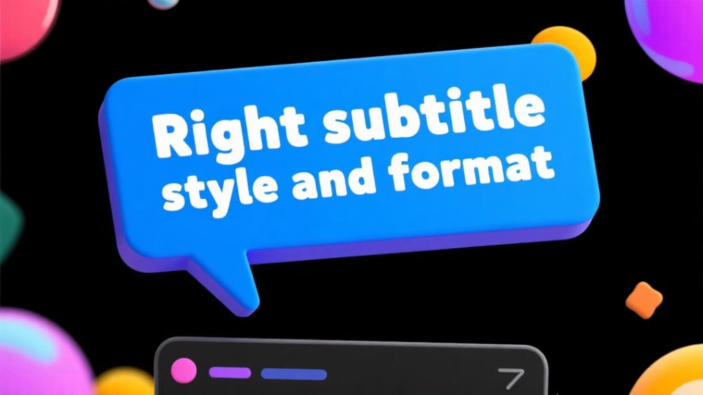 Correct format and style for subtitle