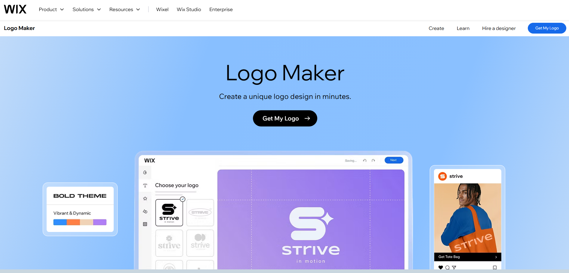 Wix interface
