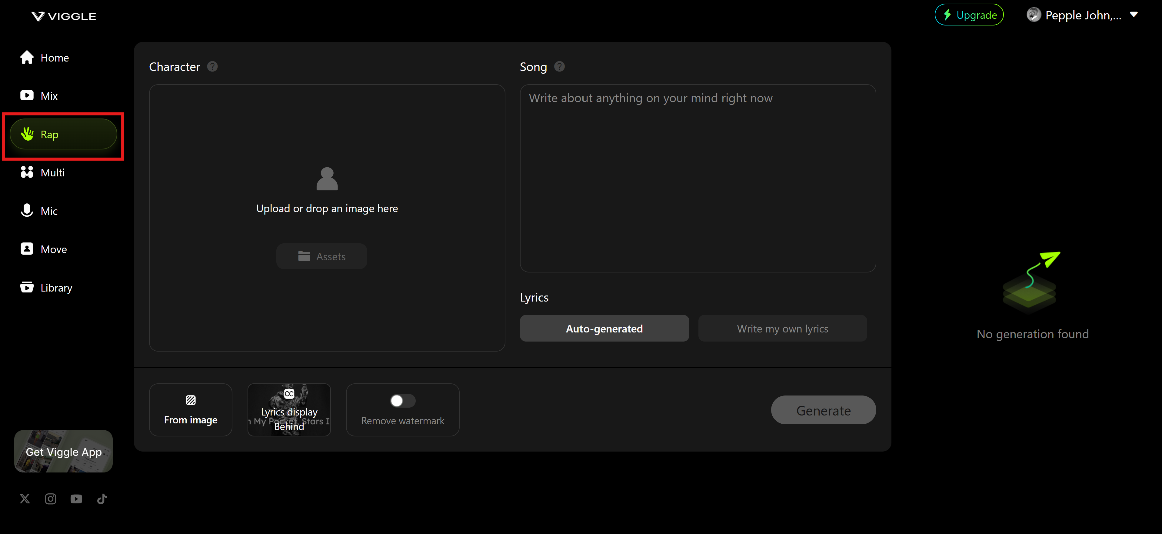 Viggle AI tool