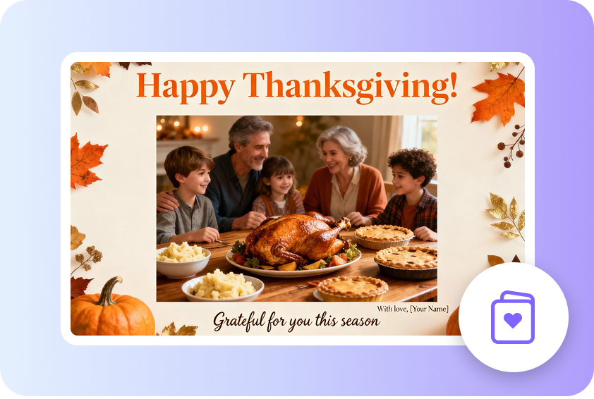 Thanksgiving greeting card design